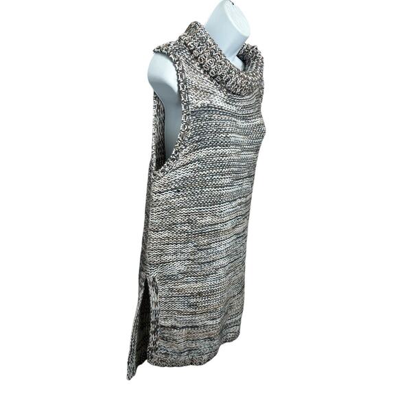 Cliche Sleeveless Turtleneck Sweater Sz XL Wool Blend Oversized Long Top - Picture 7 of 9